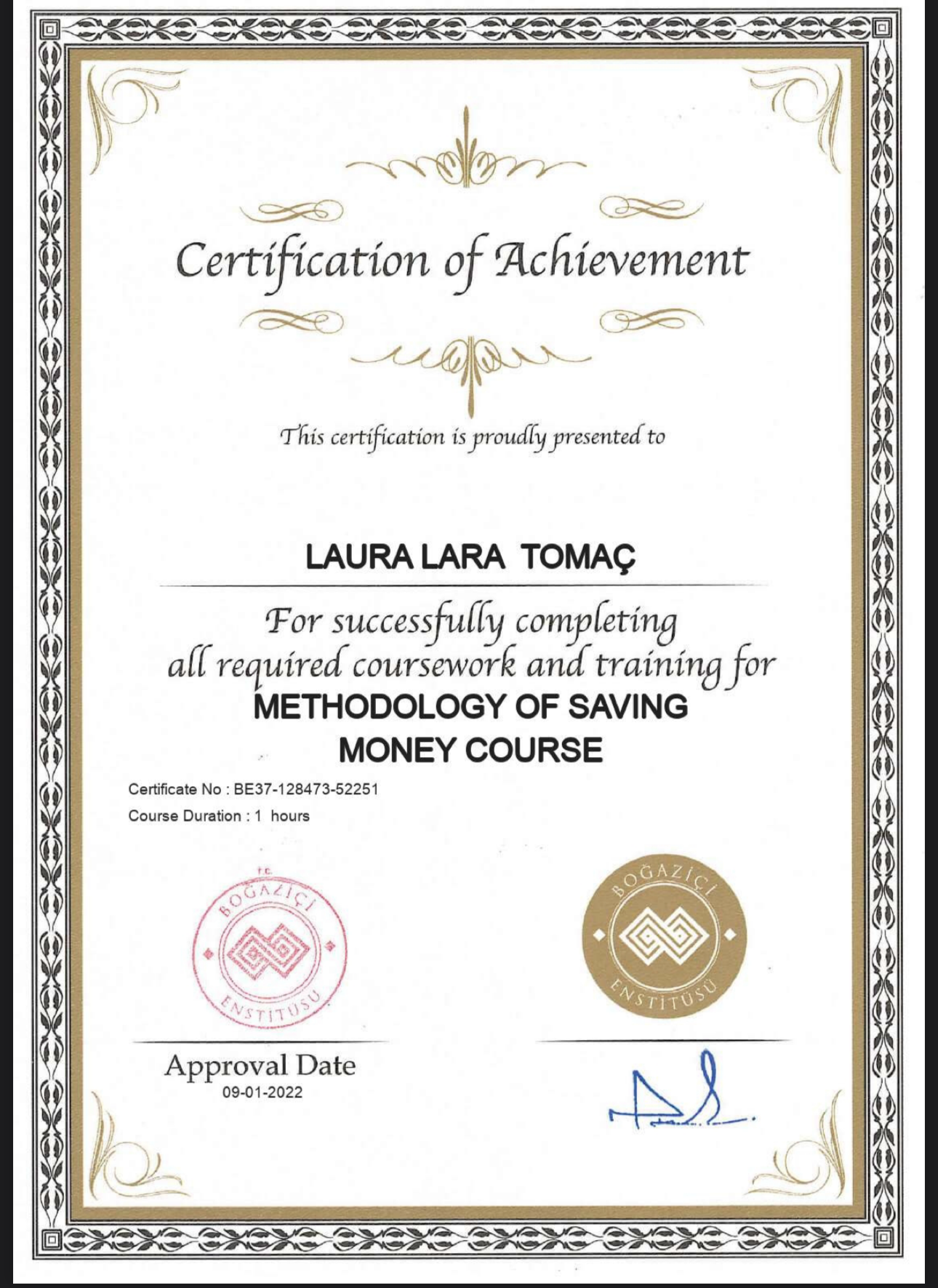 Certificate